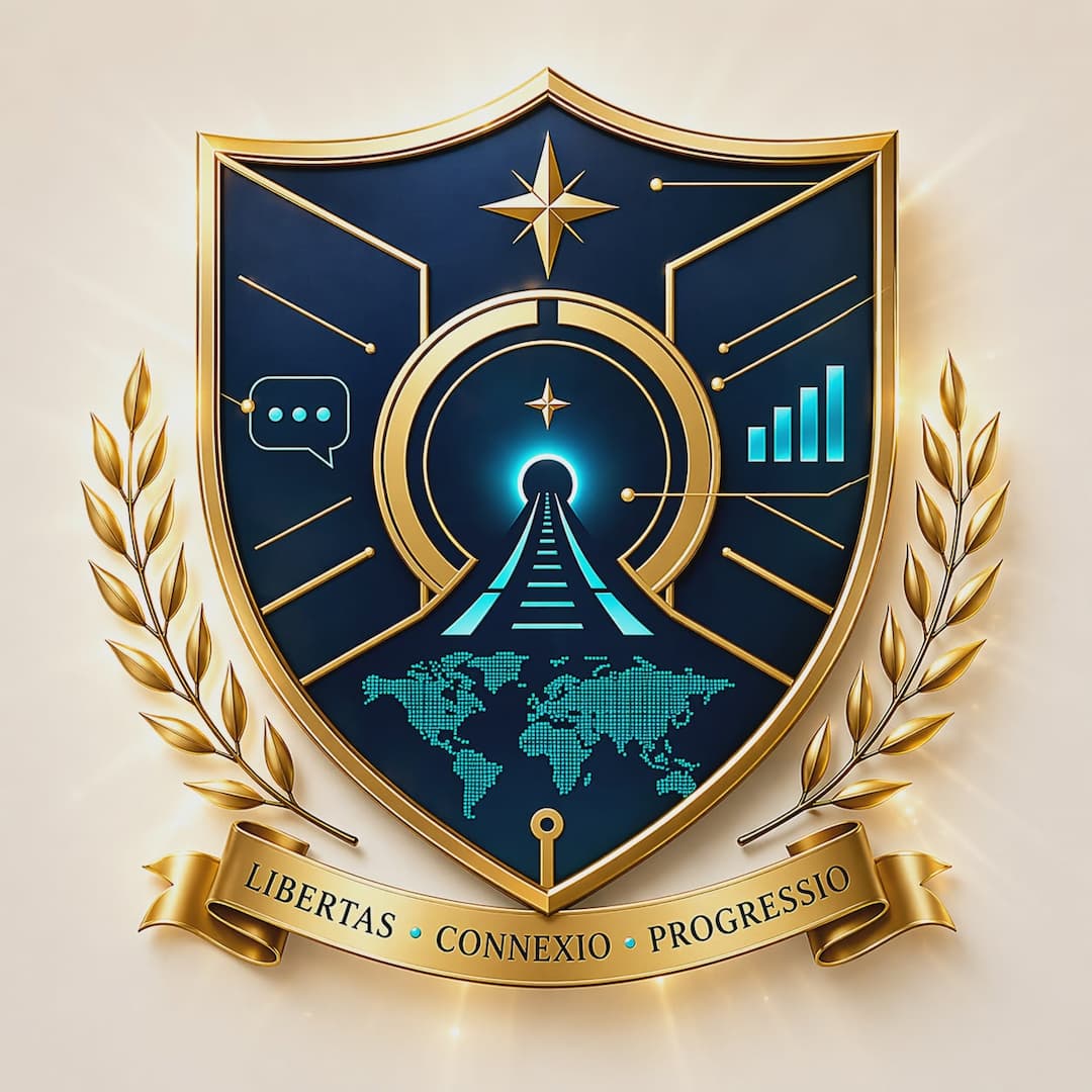 Escudo de Interia con lema Libertas Connexio Progressio